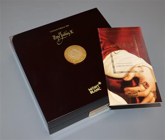 A Mont Blanc Pope Julius II limited edition box and outer packaging (465 of 888), pen not included